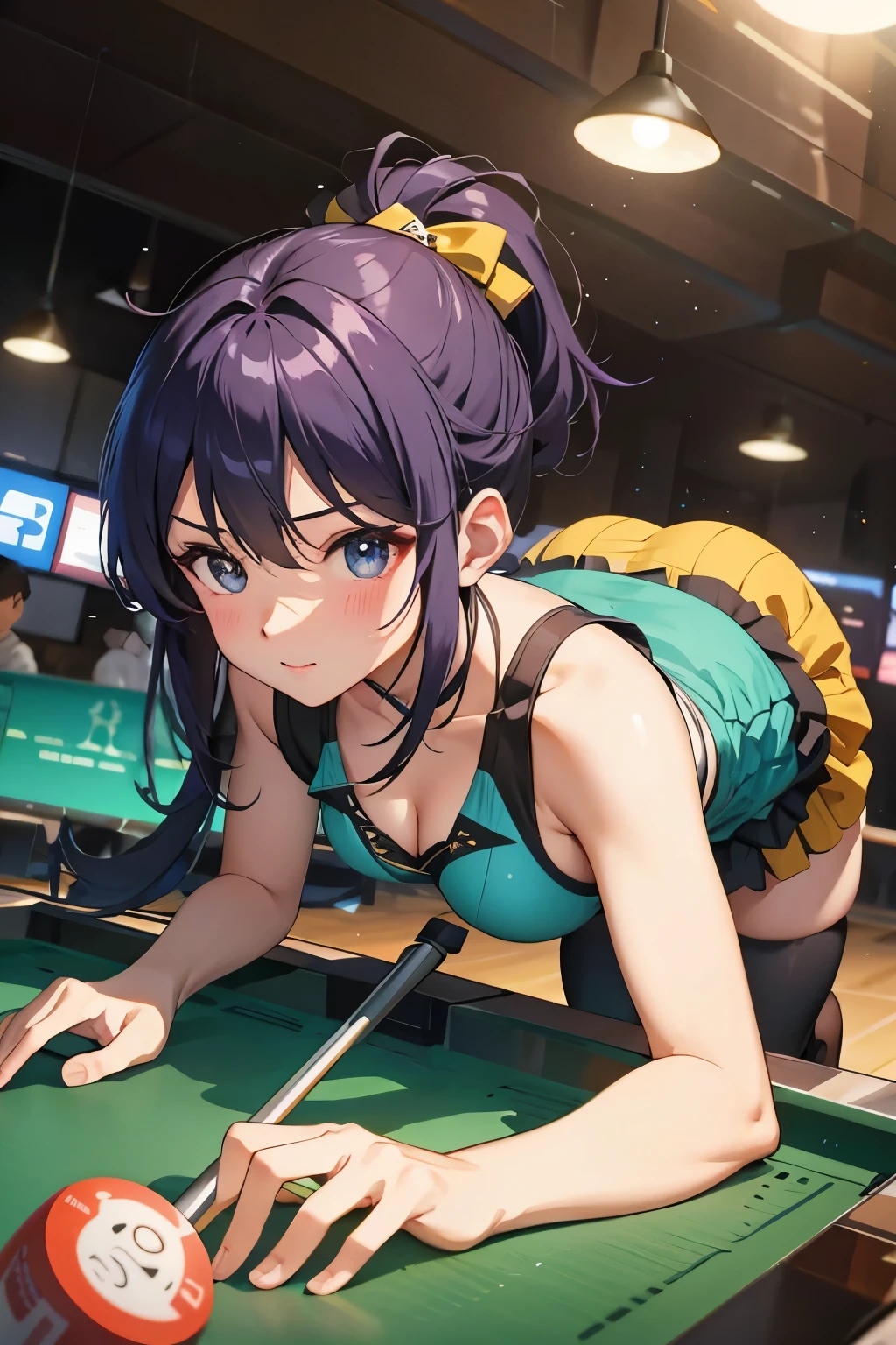 I can see the cleavage、big breasts