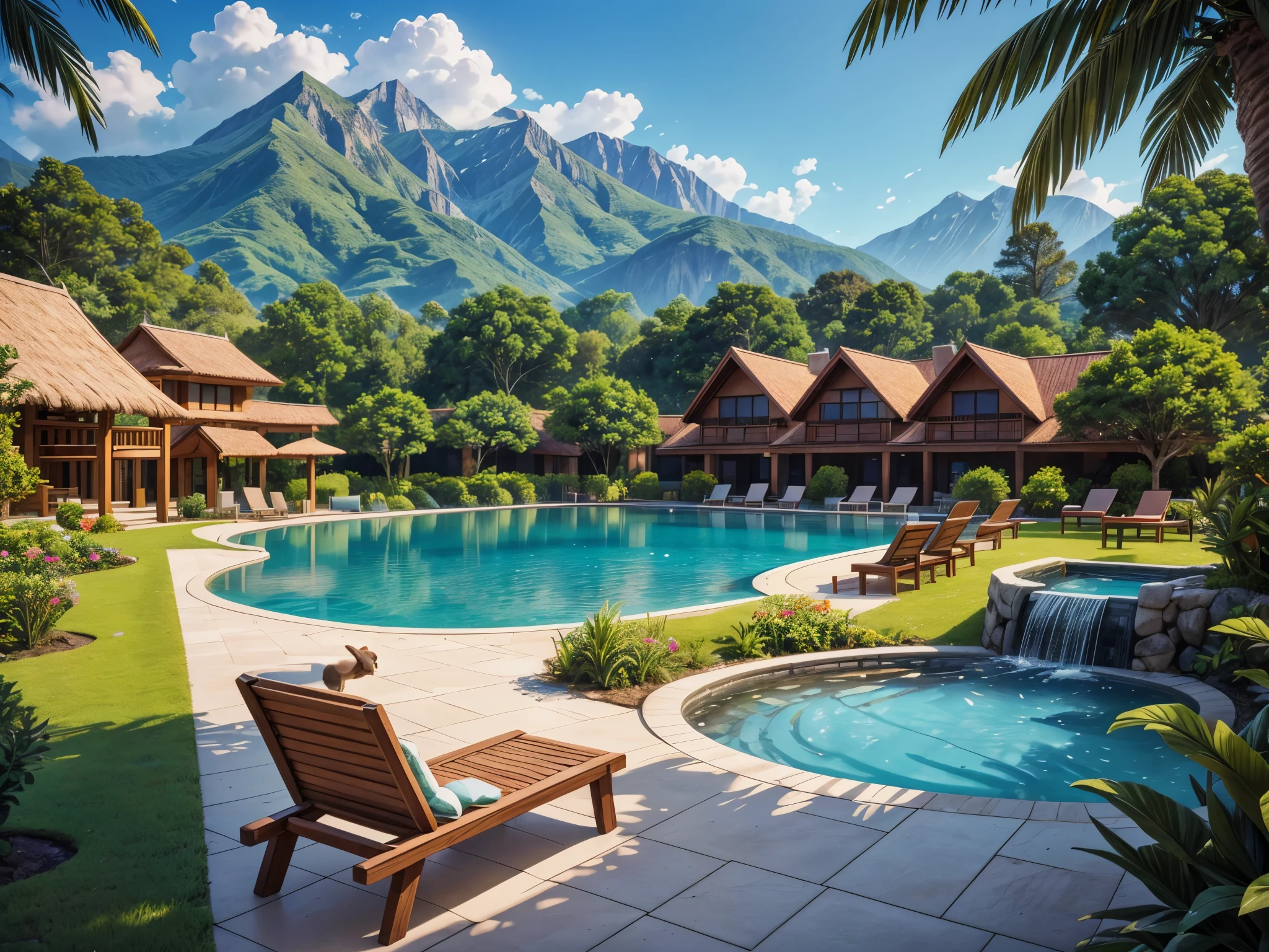 A resort facility for animals
(best quality:1.2),ultra-detailed,(realistic:1.37),HDR,UHD,studio lighting,ultra-fine painting,sharp focus,physically-based rendering,extreme detail description,professional,vivid colors,bokeh,portraits,landscape,photography,masterpiece
The scene showcases a luxurious resort facility specially designed for animals to enjoy their vacation. The image should be of the highest quality, with ultra-detailed and realistic features. The animals and the surroundings should be depicted with extreme detail, giving a professional and vivid impression. The resort is filled with vibrant colors, creating a lively atmosphere.
The resort is located in a breathtaking landscape, with scenic views of lush greenery, flowing rivers, and majestic mountains. The surroundings should be depicted with sharp focus and vivid colors, giving a photorealistic impression.
The resort facility itself is a masterpiece of architectural design, combining elements of modern luxury and harmony with nature. It is built using high-quality materials, such as fine wood and marble, giving it a luxurious and elegant appearance.
The resort offers various amenities and activities for the animals. There are spacious and comfortable accommodations for different types of animals, including cozy nests for birds, comfortable burrows for small mammals, and spacious cabins for larger animals. Each accommodation is designed to provide maximum comfort and privacy.
The resort also features a variety of recreational areas, including swimming pools, playgrounds, and exercise facilities. There are beautifully landscaped gardens where the animals can relax and enjoy the natural surroundings. The gardens are adorned with vibrant flowers, lush trees, and soothing water features.
The resort staff is dedicated to providing exceptional service to the animal guests. They are attentive, friendly, and highly trained in animal care. They ensure that every guest receives the highest level of comfort, safety, and enjoyment during their stay.
The lighting in the scene plays a crucial role in creating a magical atmosphere. The resort is bathed in warm and soft light, creating a cozy and inviting ambiance. The lighting highlights the beauty of the landscape and the vibrant colors of the surroundings.
Overall, the image should capture the essence of a luxurious resort facility designed specifically for animals. It should showcase the highest quality, ultra-detailed features, and a realistic depiction of the scene. The artwork should convey a sense of tranquility, comfort, and joy, making it a true masterpiece.