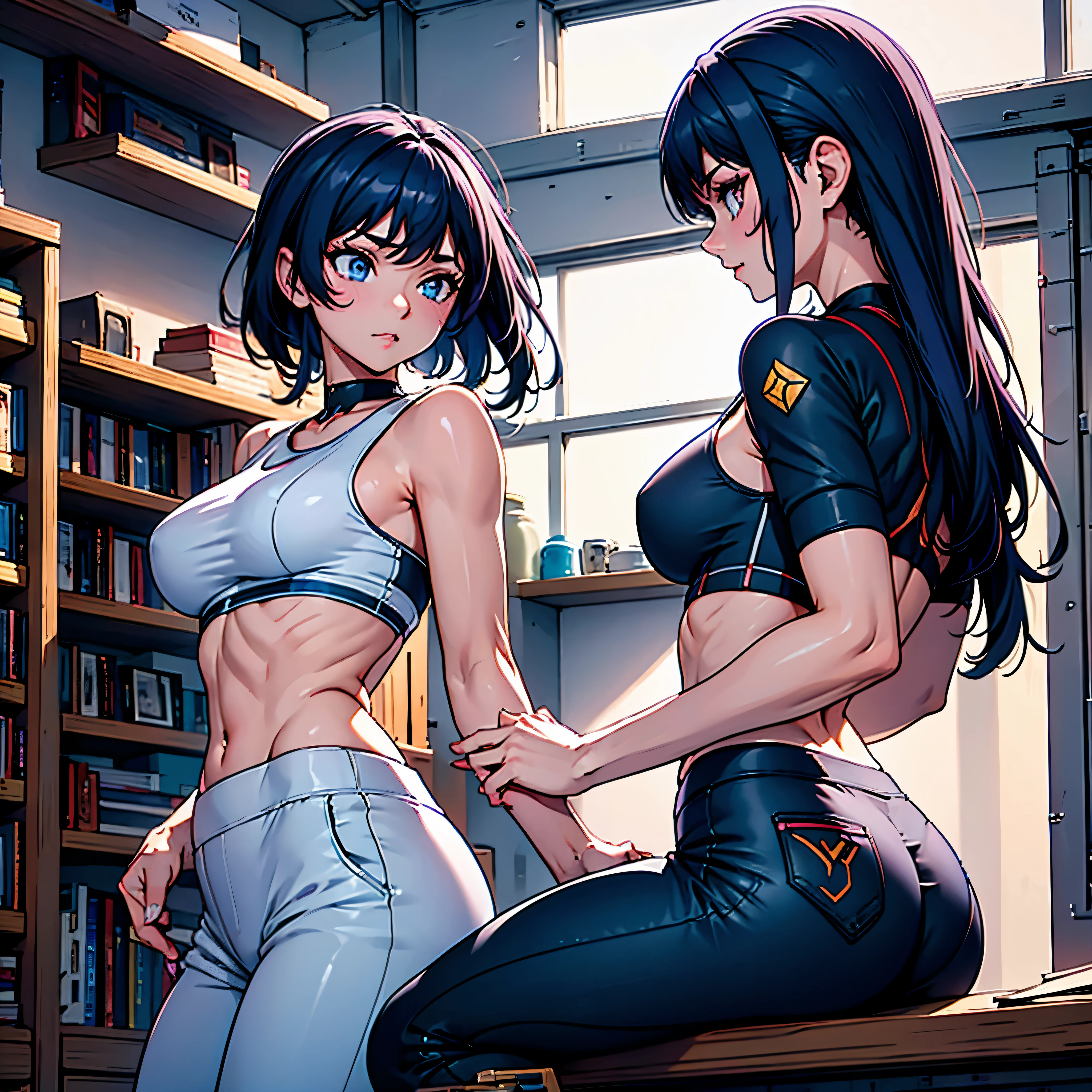(obra-prima, melhor qualidade), alta qualidade, absurdres, highres, ultra detalhado, intrincado, mulher bonita, 1girl, kafka \(honkai: star rail\), star-kafka, olhando para o espectador, from behind, looking behind, bunda, tonificado, sports bra, leggings, high-waisted pants, yoga pants, cabelo roxo, olhos marroms, cabelo entre os olhos, ao ar livre, scientific fiction, cidade,
