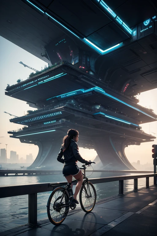 girl,mechanical_arms,looking_away, steam machine floating in the cyberpunk city, There is A huge Triangular spaceship energy blast in the edge of the Earth, Cosmic galaxy,Super exquisite,Super shocking, (masterpiece)(best quality)(illustration), ultra high res,