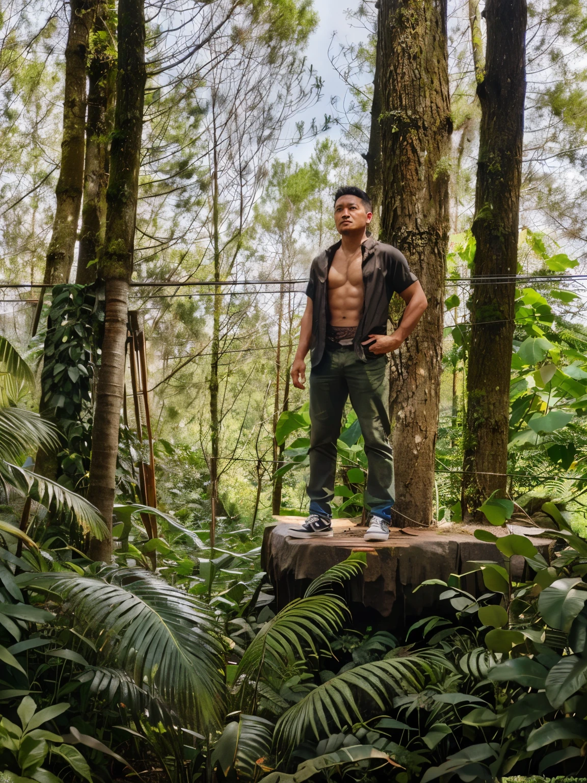 In the jungle with gorilla