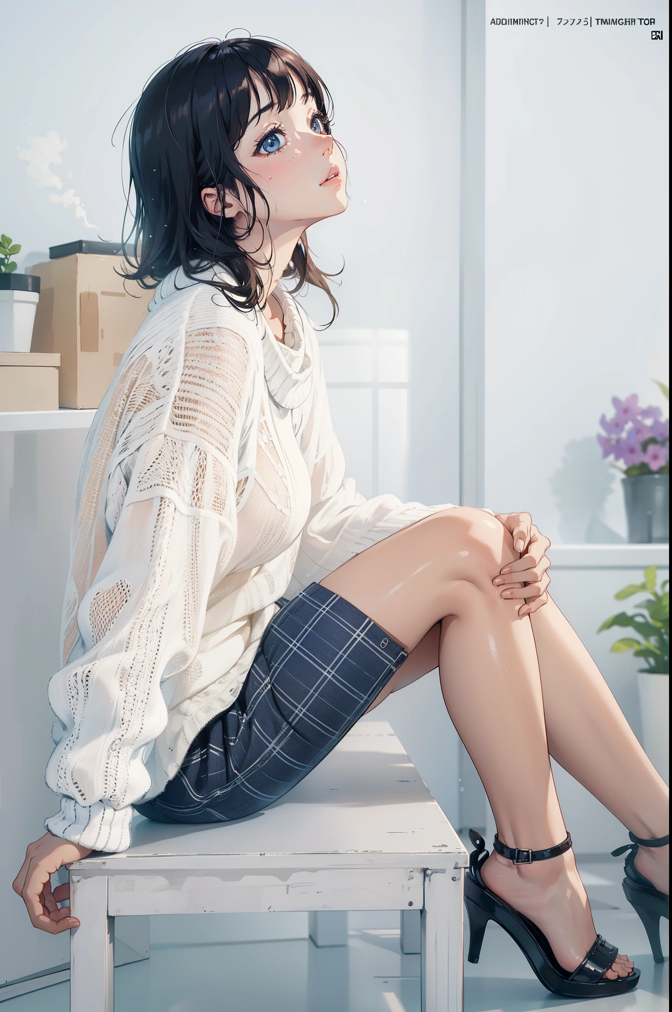 tomboy, young teen, barefoot