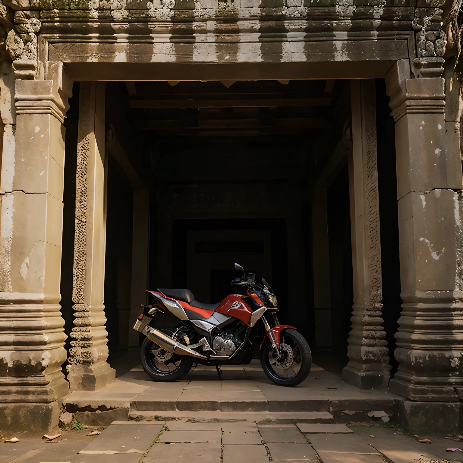 Honda dream 2014 at Angkor wat temple