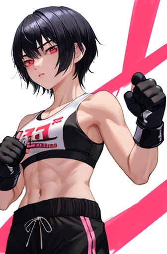 Lost by KO。Looks disgusting。Beautiful girl idol mixed martial artist competing in a martial arts ring。Sweat。muscle。six pack。naked。scratch。Bruise。I'm exhausted。