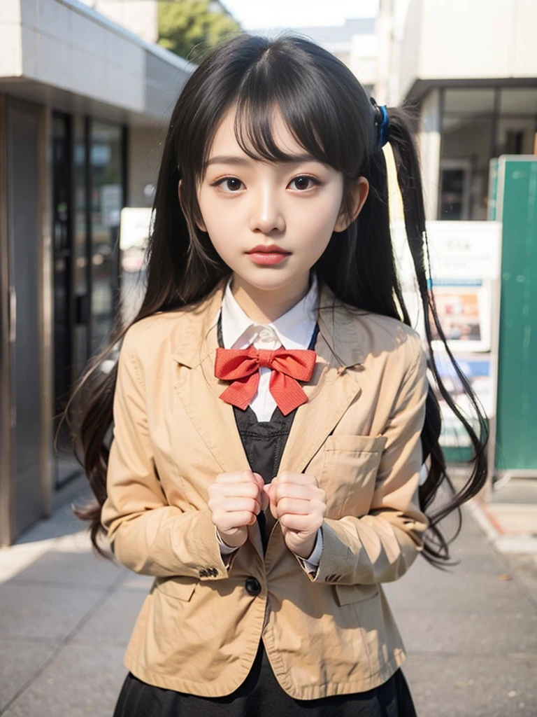 korean girl, long black hair and a white shirt, close up of a young girl, extremely cute anime girl, pretty. heavy eyes to the side, detailed soft face, beautiful,