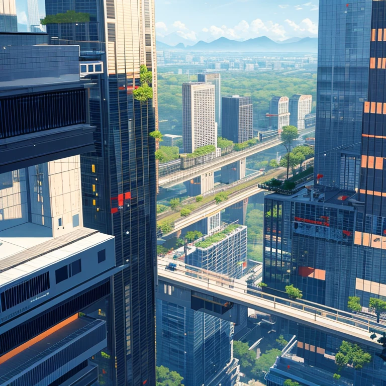 Complete urban environment,Arcology,future city,harmony with nature,separated from the outside world,Quarantine city,built in the wilderness