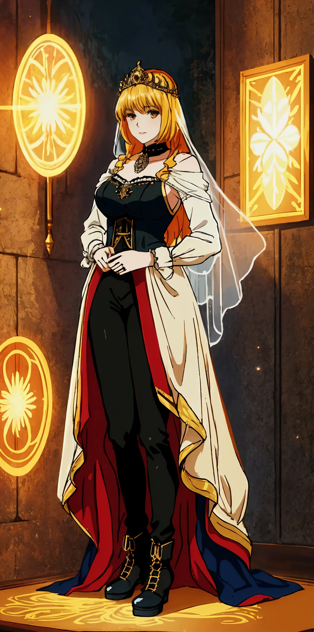 full body of a woman in a dress with a veil, feet together, standing feet together, militar boots, beautiful fantasy maiden slave warrior, beautiful fantasy art portrait, fantasy victorian art, medieval fantasy art, beautiful and elegant queen Roxxane, portrait of queen of light, fantasy portrait art, gothic fantasy art, a beautiful fantasy empress
