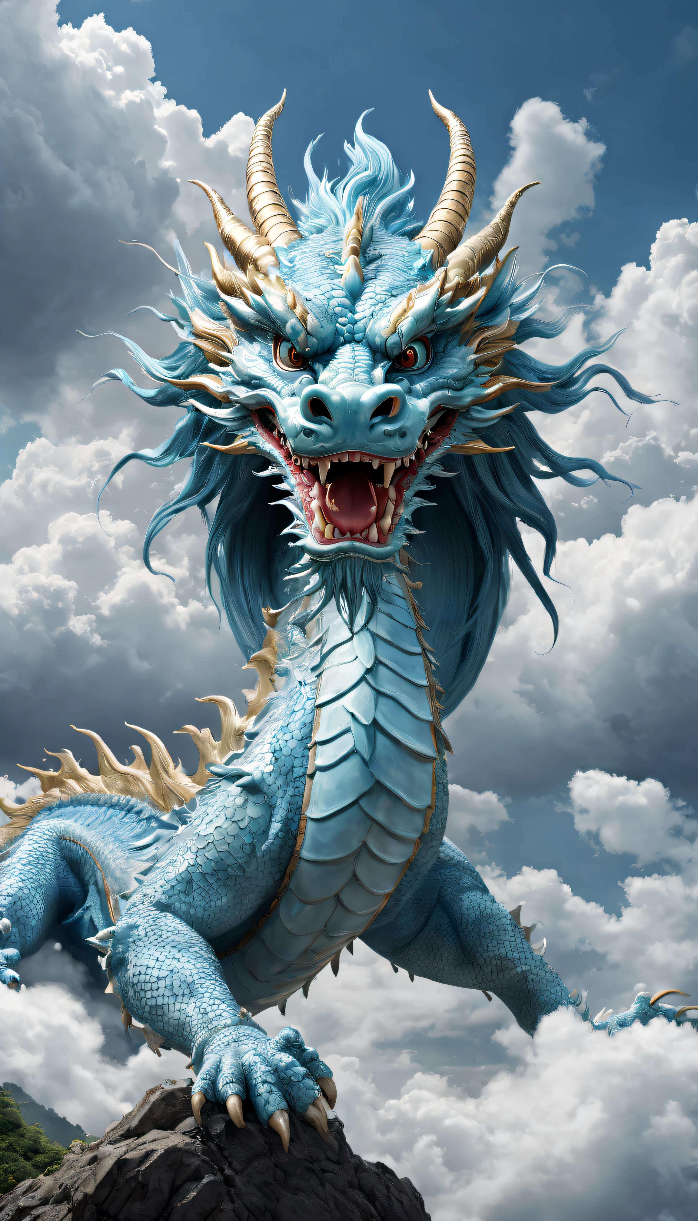 wide angle, light blue(Chinese dragon anthropomorphism), safe,dramatic clouds,(Depth of field butterfly,Rich details, vast sky, (sense of vastness),Energy and vitality, intricate details.(best quality, high resolution, masterpiece:1.2), (actual:1.37), high dynamic range。