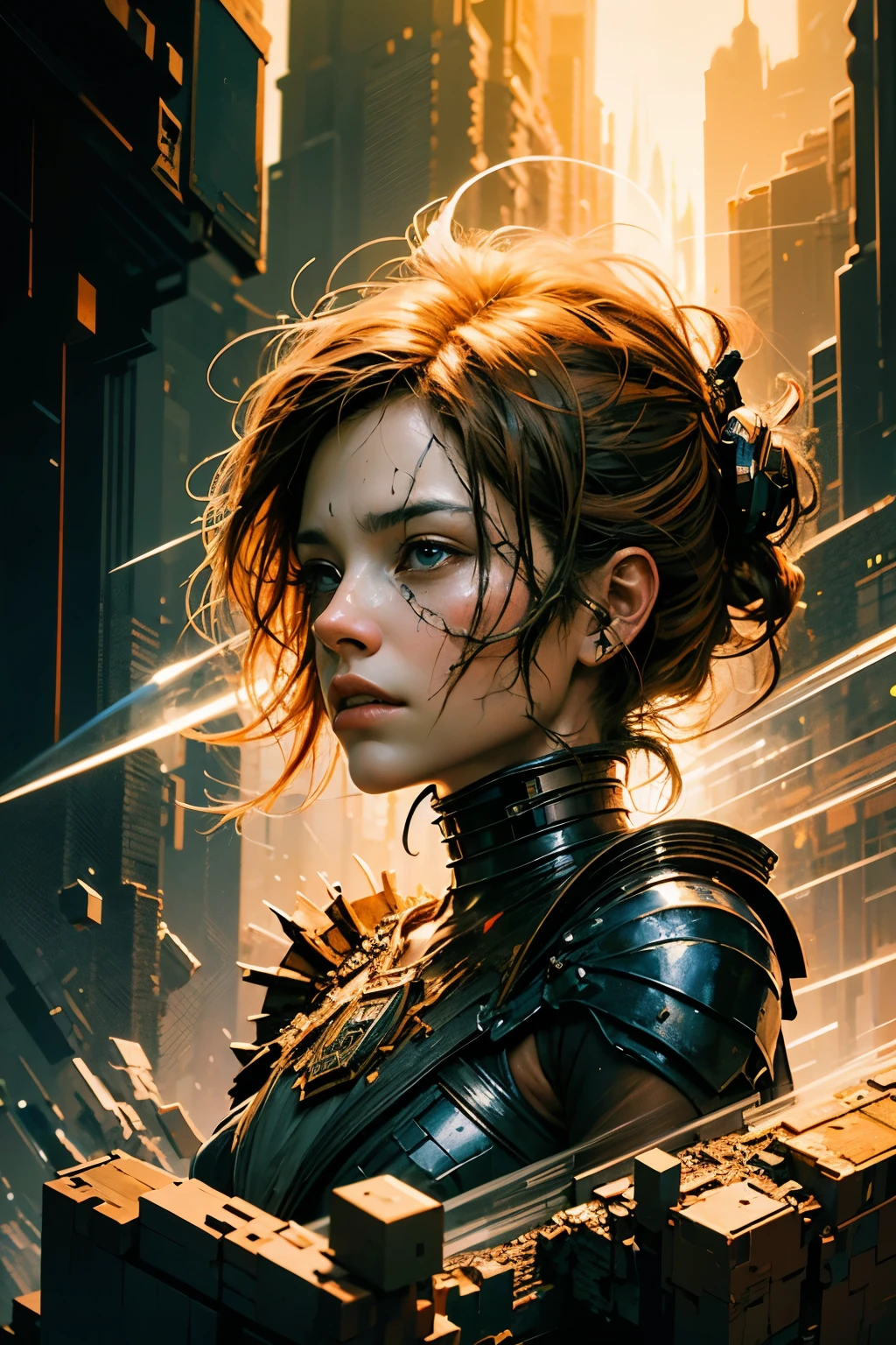 (Top Quality, 1.4k), Stunning art piece by Adi Granov and Aaron Jasinski, (Filigreed, Photo-long exposure but extremely masterful: 1.4), Intricate details, Masterpiece of best quality: 1.4, Minecraft style art, Blocky and pixelated, Vibrant colors bring characters and objects to life, Recognizable game assets, Emoting towards viewer with a dynamic pose, Sculpted in the style of Nicola Samori.
(Ultra-fine description), Minecraft diorama, Filigreed details, Masterpiece, Best quality: 1.4, Blocky and pixelated,