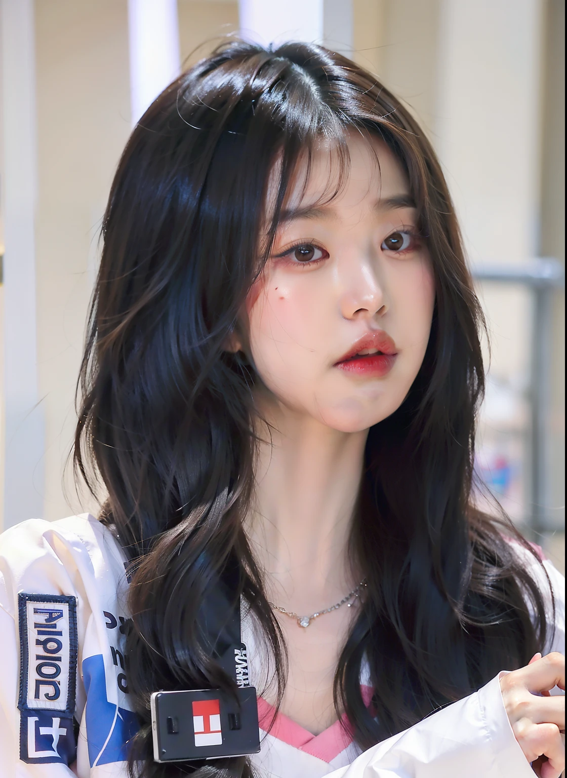 hay una mujer con el pelo largo y negro sosteniendo un trozo de papel, Lalisa Manobal, she has black hair con flequillo, Lalisa Manoban de Blackpink, jaeyeon nam, bae suzy, Jinyoung Shin, retrato de jossi de blackpink, pale korean adorable face, con flequillo, ulzzang, female korean idol portrait, neat hair con flequillo