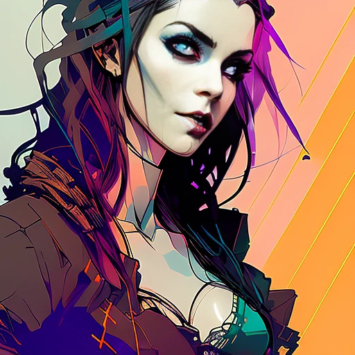 nvinkpunk, portrait of necromancer, ((female goth)), fantasy clothing, intricate, elegant, highly detailed, digital painting, artstation, concept art, smooth, sharp focus, illustration, art by artgerm and greg rutkowski and alphonse mucha, 8k