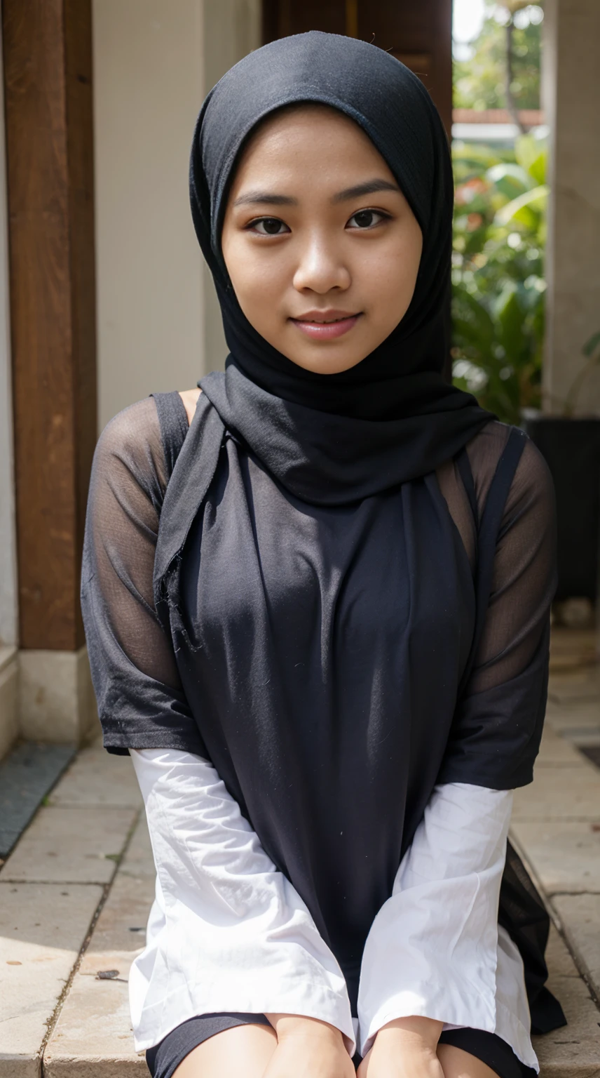 cute Malay girl with long hijab