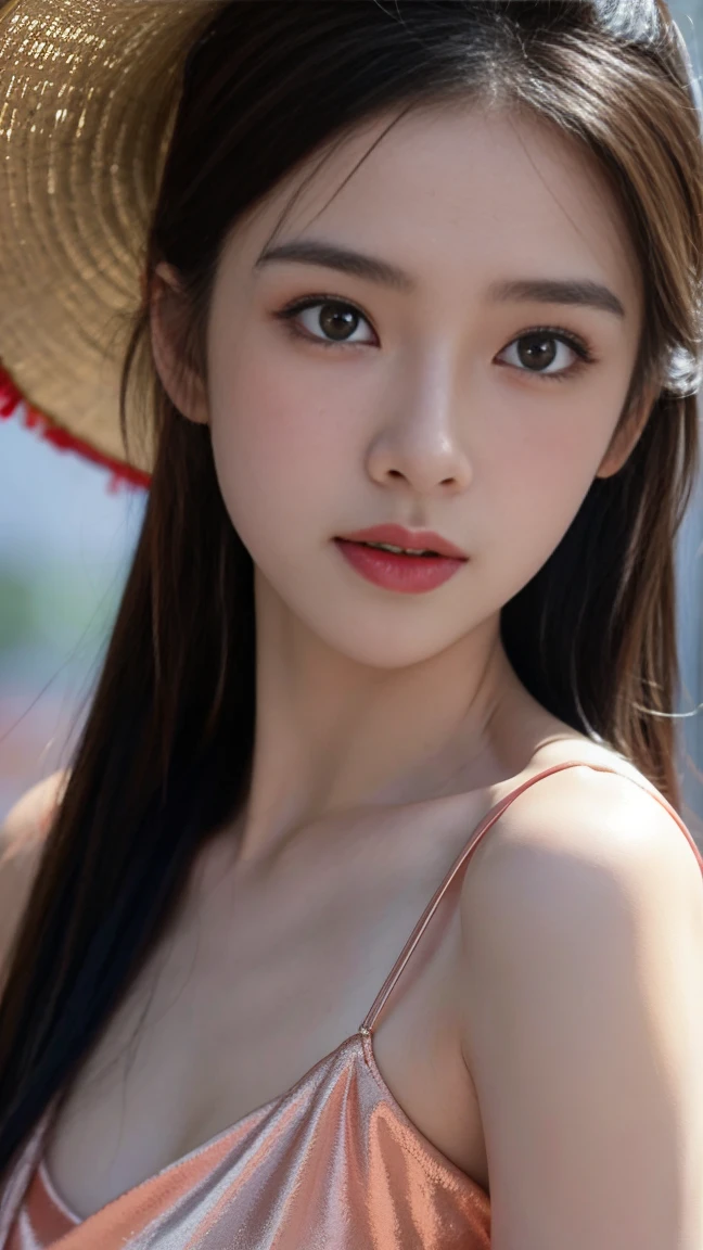 asian beauties in the rain, in the style of li shuxing, light silver and light pink, 32k uhd, kawaii aesthetic, tj drysdale, close-up, traditional chinese