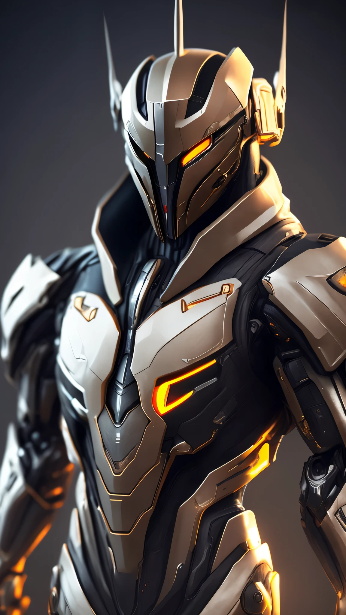 Arafed robot with glowing eyes and glowing arms, cyber suit, cool cyborg movie stills, Unreal Engine 4K wallpapers, Detailed Warframe, Highly detailed 4K HD wallpapers, 4 k render, 4k render, intricate glowing mecha armor, War Frame Armor, movie still of a villain cyborg, 高精細4k render，male person，Lack of hair，Texture optimization，Texture optimization，eyes shine