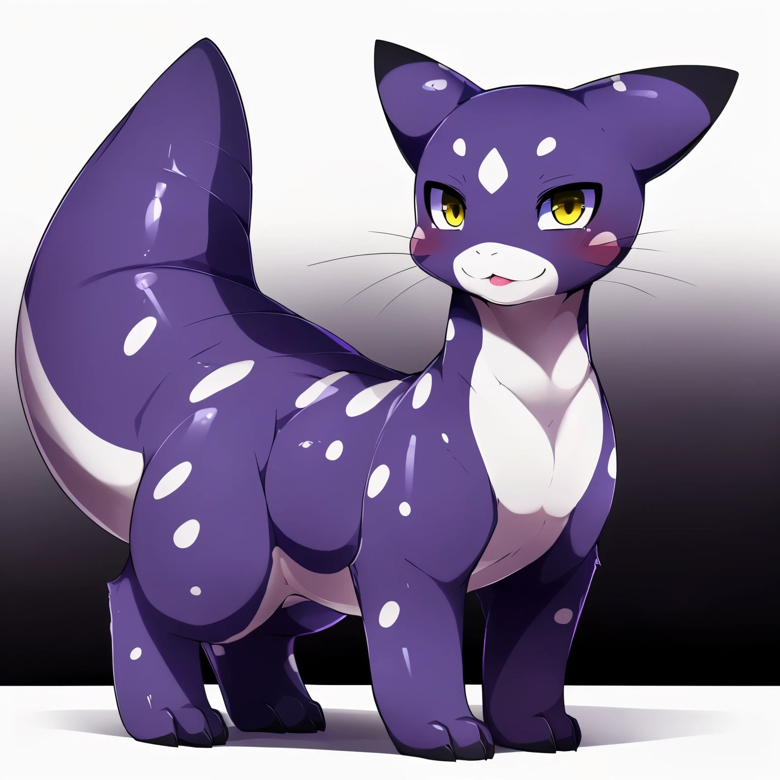 ((slugcat)), little, (feral), \(rainworld\), (by DAGASI), (by asaneman), (by shikaro), female, (speckled body), (hyper_wide_hips), normal_tail, (closed (exceedingly_massive_plump_hyper_(Pussylips)), digitigrade_feet, (Perfect_eyes), black_eyeshadow, sexy, seductive, 1080p, (best quality), (masterpiece),