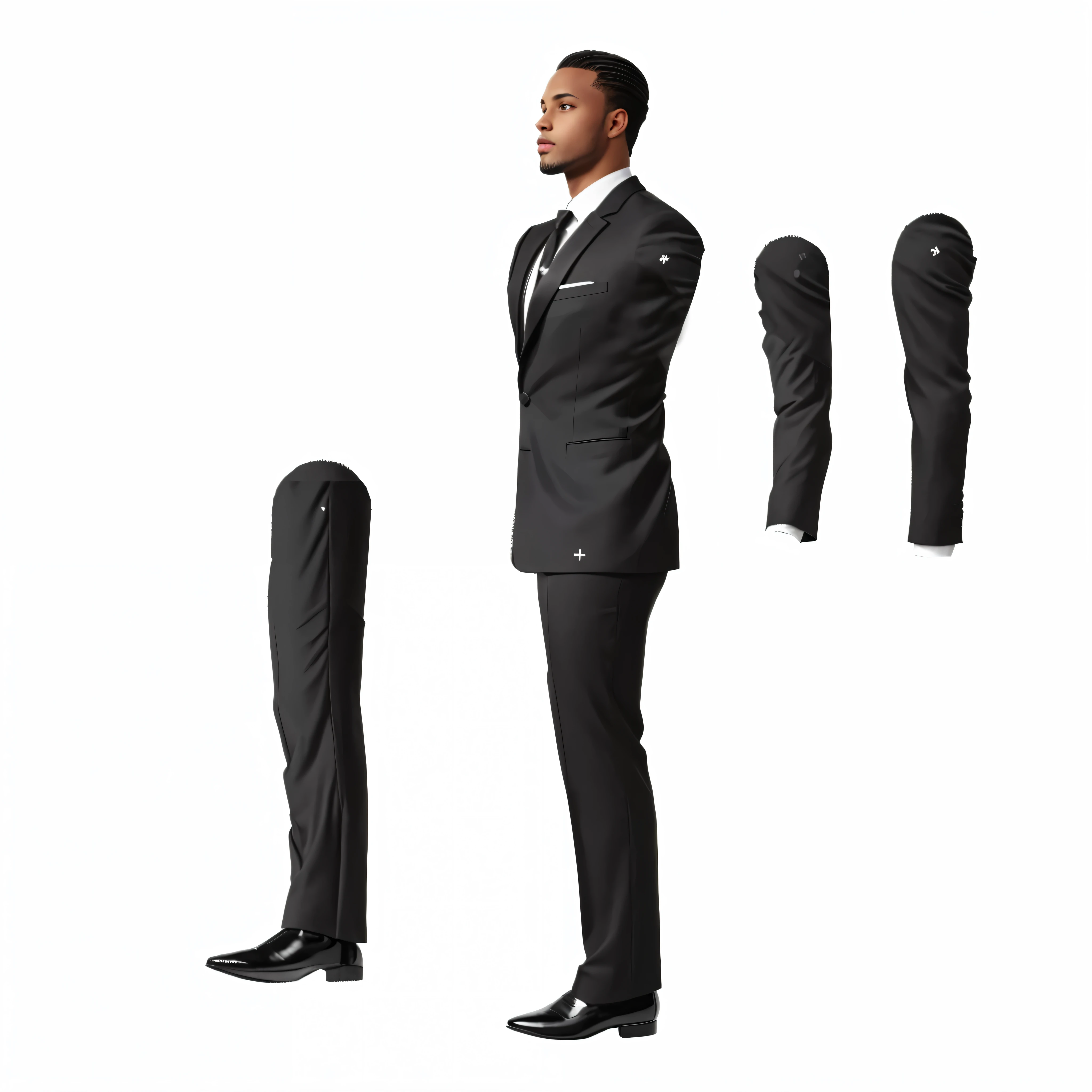 Image d’un homme en costume et cravate debout, Vue complète du corps à distance, porter un costume noir, Profil complet du corps pose, Porter un costume élégant pour hommes, Proportions masculines, Vue complète du corps différente, Détail du sujet: Porter un costume, Profil complet du corps, homme en costume noir, porter un costume noir, Porter un costume, costume noir, corps entier en plan