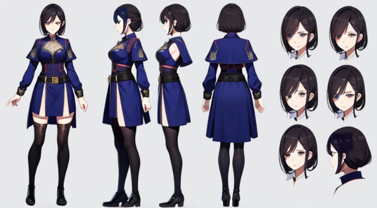 Female original character action reference sheet adoptable,