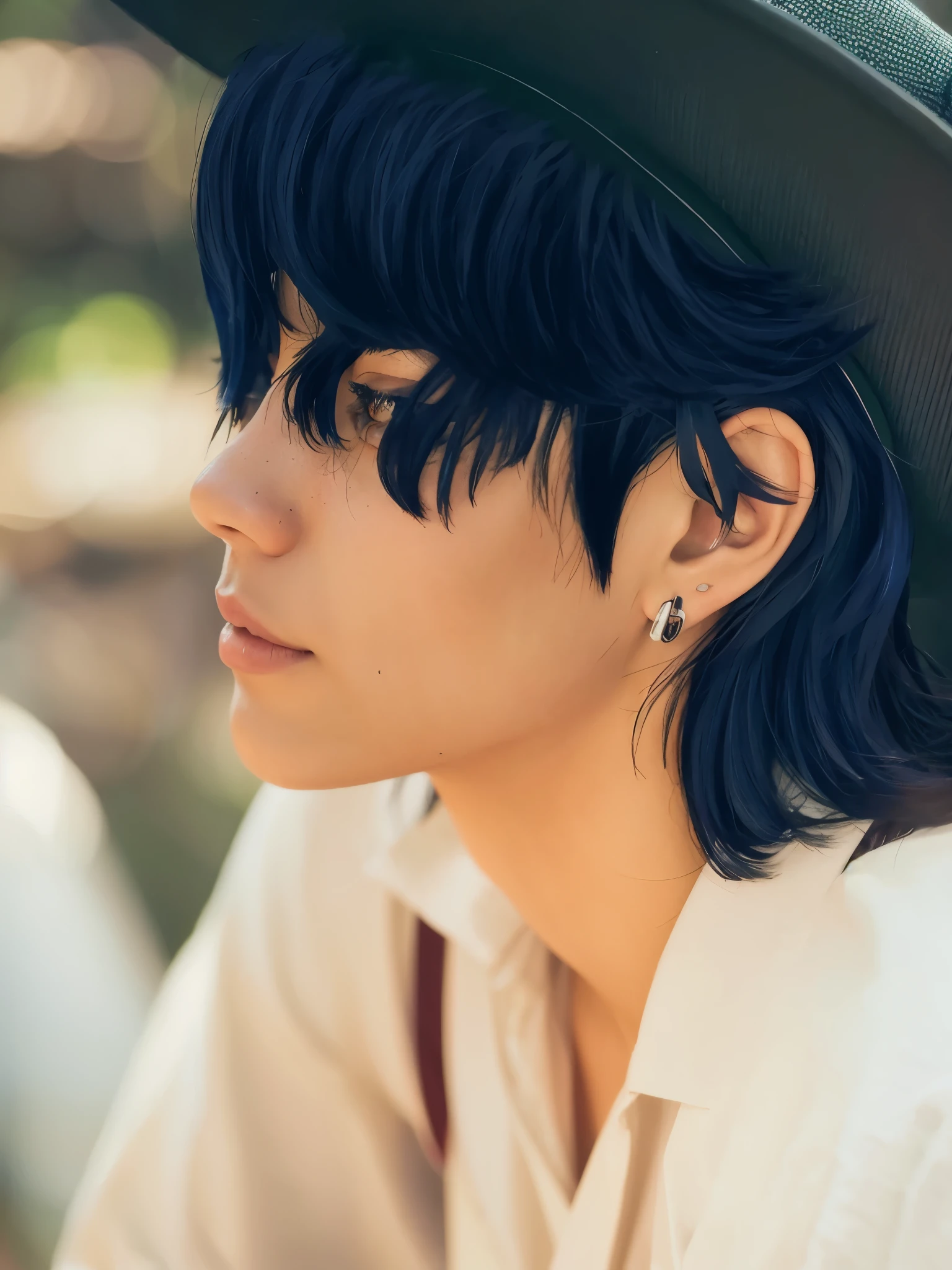 Cabello azul hombre asiatico idol.