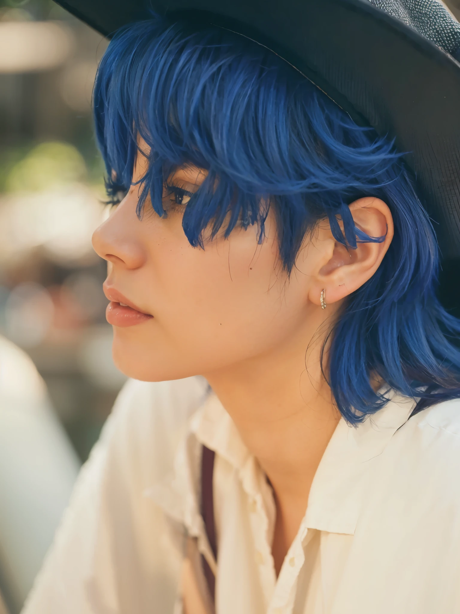 Cabello azul hombre asiatico idol.