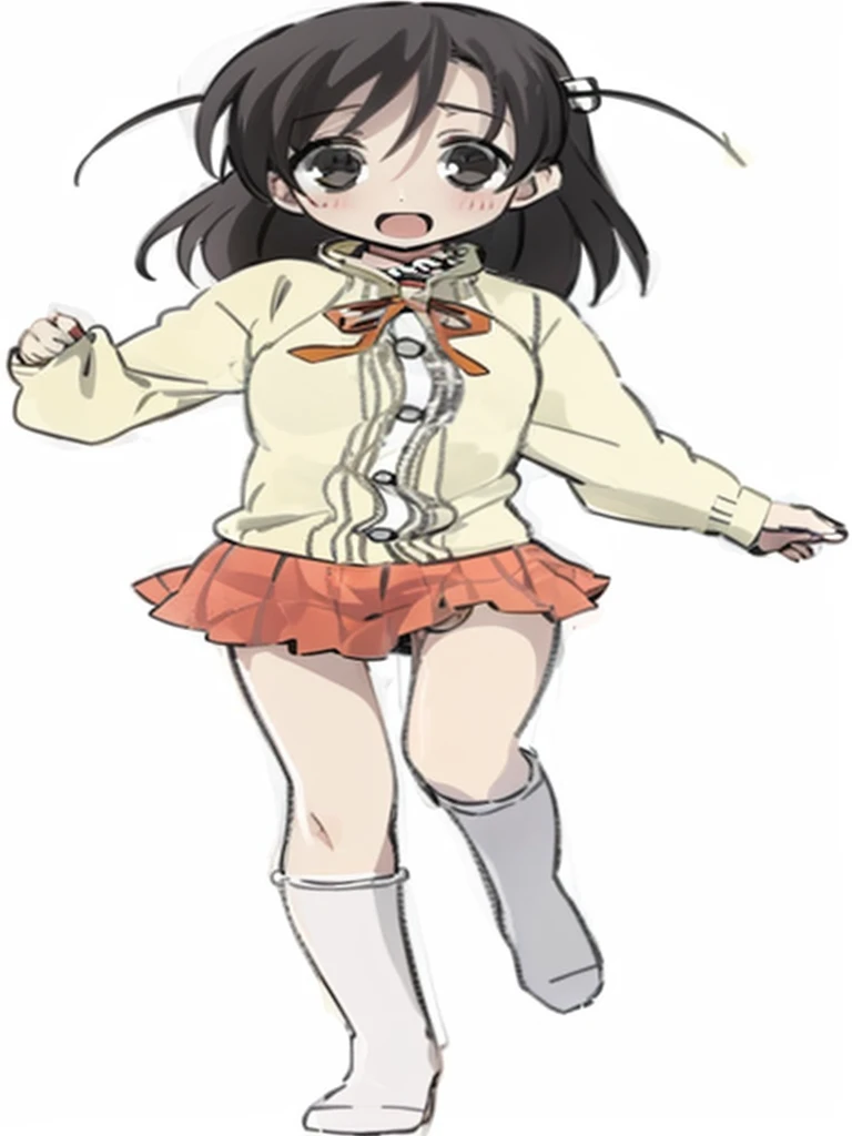 Cartoon girl in a short skirt and sweater with ribbon, junko enoshima, yandere. expensive, madoka kaname, junko enoshima from danganronpa, yayoi kasuma, chiaki nanami from danganronpa, rei hiroe, gapmoe yandere, rumiko, akane owari danganronpa