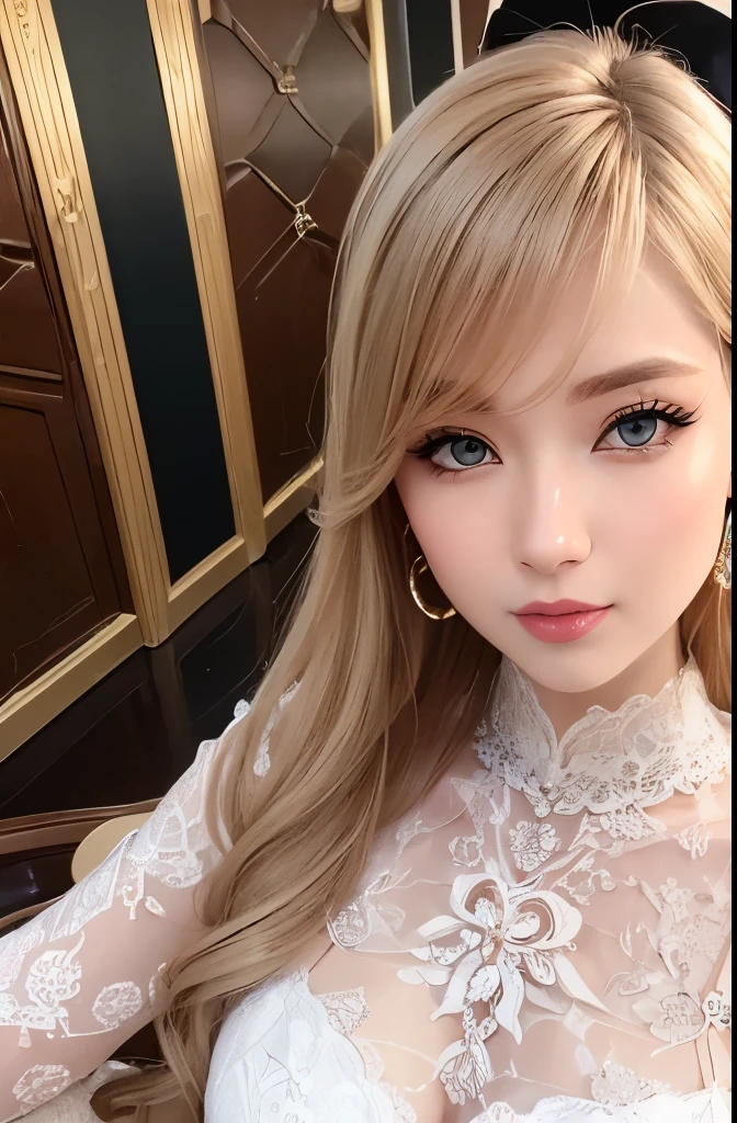 ((muste piece)), ((best quality)), (Super detailed), model-like face、Beautiful woman、luxury cruise、Korean beauty、deck、Inspiring clothes、Hostess