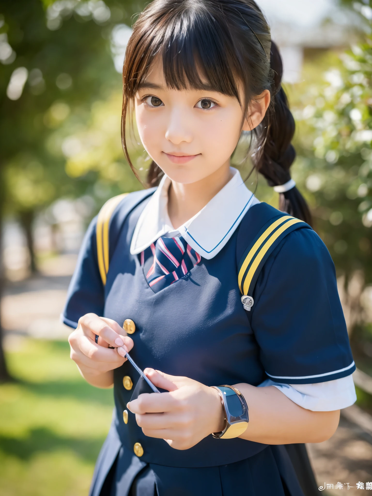 ((Top Quality, 8k, Masterpiece: 1.3)),1 japanese girl,school uniform, school