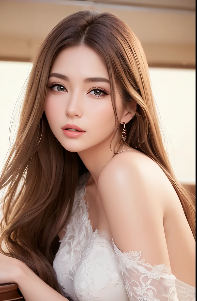 ((muste piece)), ((best quality)), (Super detailed), model-like face、Beautiful woman、luxury cruise、Korean beauty、deck、Inspiring clothes、Hostess