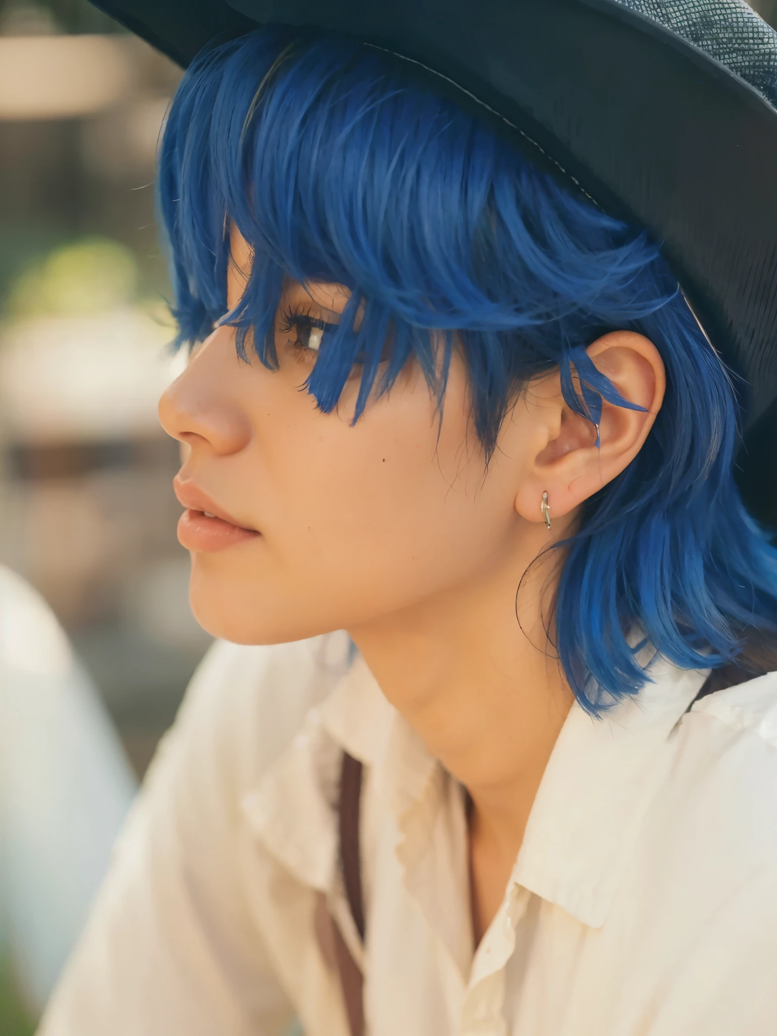 Cabello azul hombre asiatico idol.