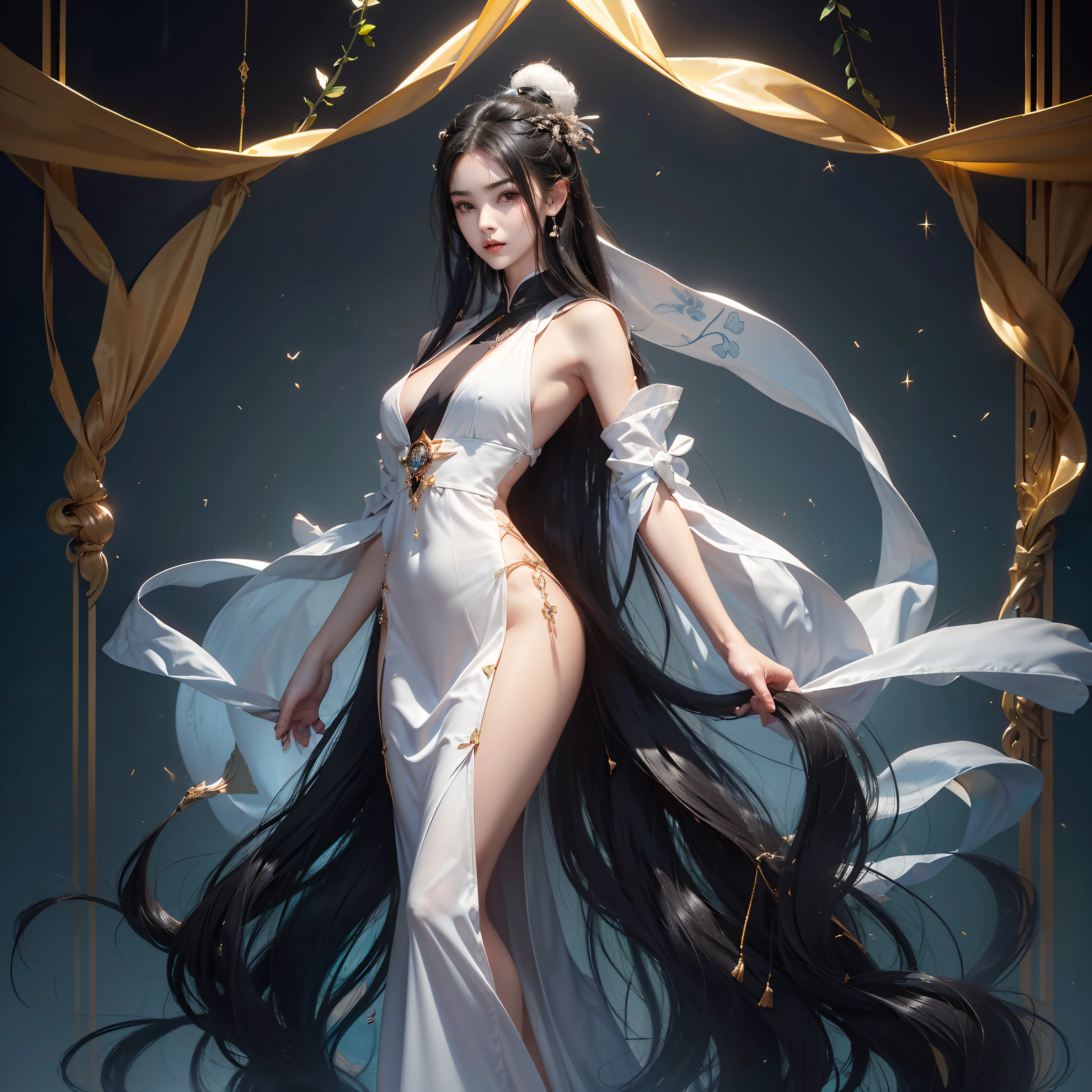 (Top image quality、top quality、highest resolution、hyperrealistic photography、Full body image、Masterpiece、)1 girl、very beautiful face、Super long hair、Half of the head is white,、Half a skinhead、一半头bald了,、半个头是shaved head、Half the head is about 3 meters long,、Her hair looks like a high school caddy.,,,,,、black straight hair、Black hair is longer than height、Black hair that hasn’t been cut in more than 20 years、slender figure、White underwear or nudity、Indoor position、World Hair Contest Champion、Full body real photo、Photos from head to toe、Photo taken from about 4 meters away、Super real、stand up straight、She has super long hair,covering the whole body、The longest brunette in the world、body buried in hair、The hair all over the body is tangled together、Long black hair silky smooth、Thick black hair fluttering in the wind、The luster of black hair is so wonderful.........、shaved head、bald head、Slick、Ridiculous short hair、Head like a high school caddy、Hair is shorter than boys、shaved head的女孩、Short hair like a monk、Leather head、bald、
