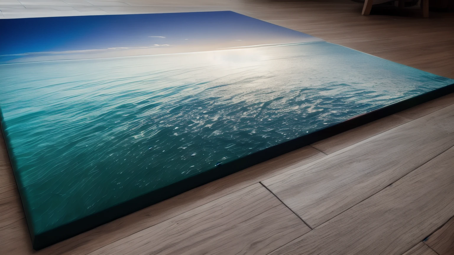 hyper ultra realistic photographs full body of Capture the mesmerizing depths of the ocean on a wooden canvas. Imagine reclaimed surfboards, their surfaces adorned with hand-painted waves. Azure blues, emerald greens, and frothy whites blend seamlessly, creating a textured illusion of an underwater world. Sunlight glinting off the resin adds a touch of magic. ratio 16:9, 4k, 8k resolution, High quality photo, high detailed, imagesharp focus, Cinematic lighting,hyperdetailed & Unreal engine, detail, realism, photography,cinematography, camera NIKON, lens NIKKOR flagship, masterpiece. hyper-maximalism, ultradetailed photorealistic, light skin imperfections, final render, vray, photo, fashion