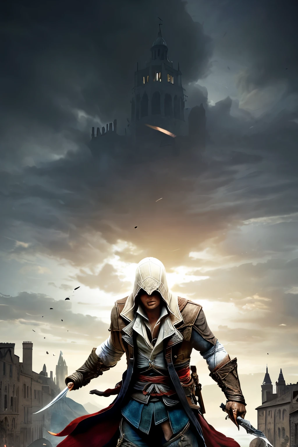 In the captivating world of Assassin's Creed, famed game concept comes alive as men embody the role of agile assassins. With the sun just beginning to rise, they leap across buildings, daggers at the ready, creating an awe-inspiring scene in the background. Splashes of bubble water echo through the tranquil morning, adding an element of mystery to the dimly lit environment. This exhilarating and visually stunning moment is sure to leave you breathless, a testament to the impressive images that the Assassin's Creed series consistently delivers.
Detailed description:
The Assassin's Creed concept comes alive through the