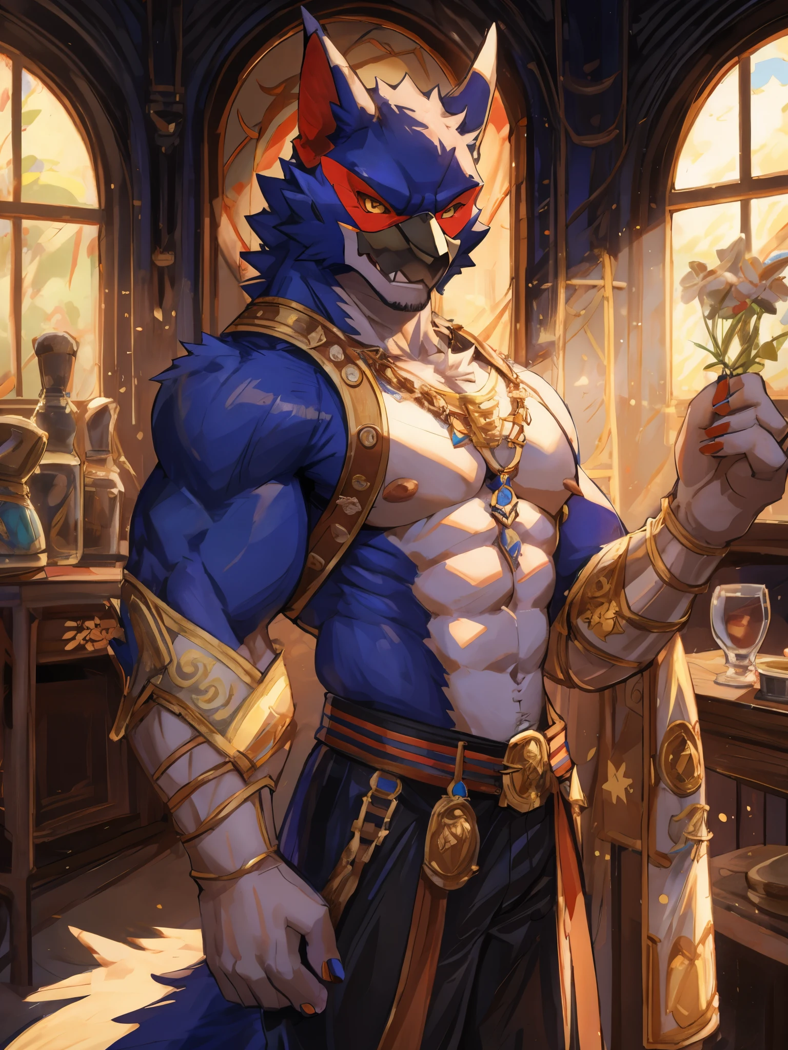 Solo,digital fanart style,solo,masterpiece,high resolution,high details,portrait ,muscular body,nargacuga 