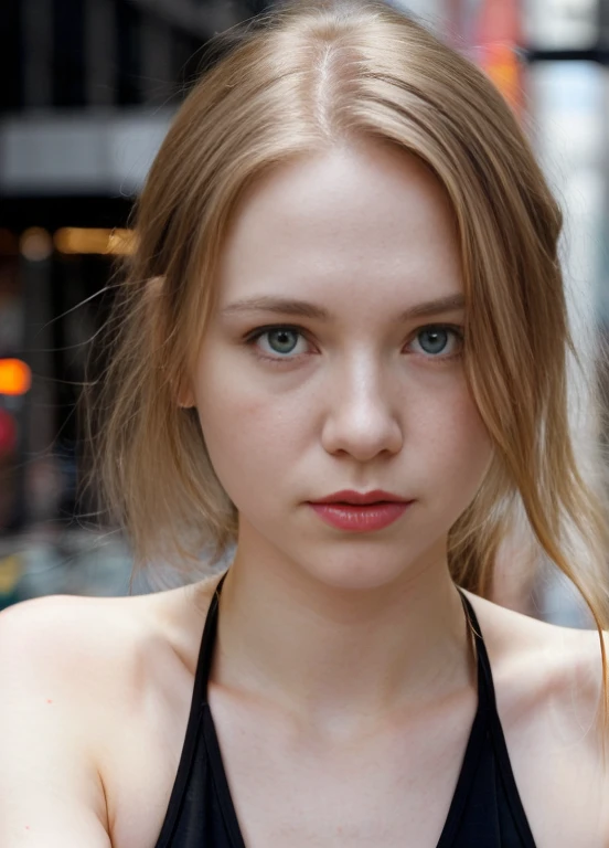 photo of sks woman, pale skin, working class in new york city, upper body, detailed skin, 20 megapixel, canon eos r3, detailed skin, detailed, detailed face, 