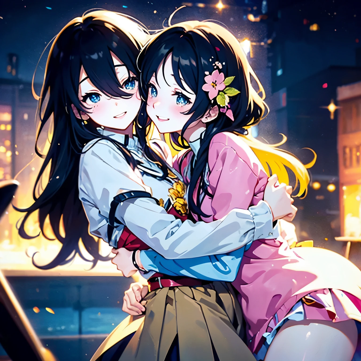 A couple of anime lovers,adorable smiles,sparkling eyes,romantic atmosphere,playful interactions,beautifully animated,A and K initials,holding hands,tender embrace,pastel color palette,dreamy background,artistic illustrations,soft and warm lighting,vibrant emotions,comic book style,expressive facial expressions,lifelike details,stylish outfits,cute accessories,love-filled ambiance,creating everlasting memories,instantly recognizable characters,cosmic background,shared passion for anime,magical moments captured,breathtaking visuals,evoking nostalgia and joy,bursting with happiness,full of energy and excitement,like a scene from a romantic anime movie,enchanting and whimsical,magical realism,anime-inspired artistry,effortlessly blending reality and fantasy,bringing characters to life,instantly transporting viewers to a world of love and imagination.
