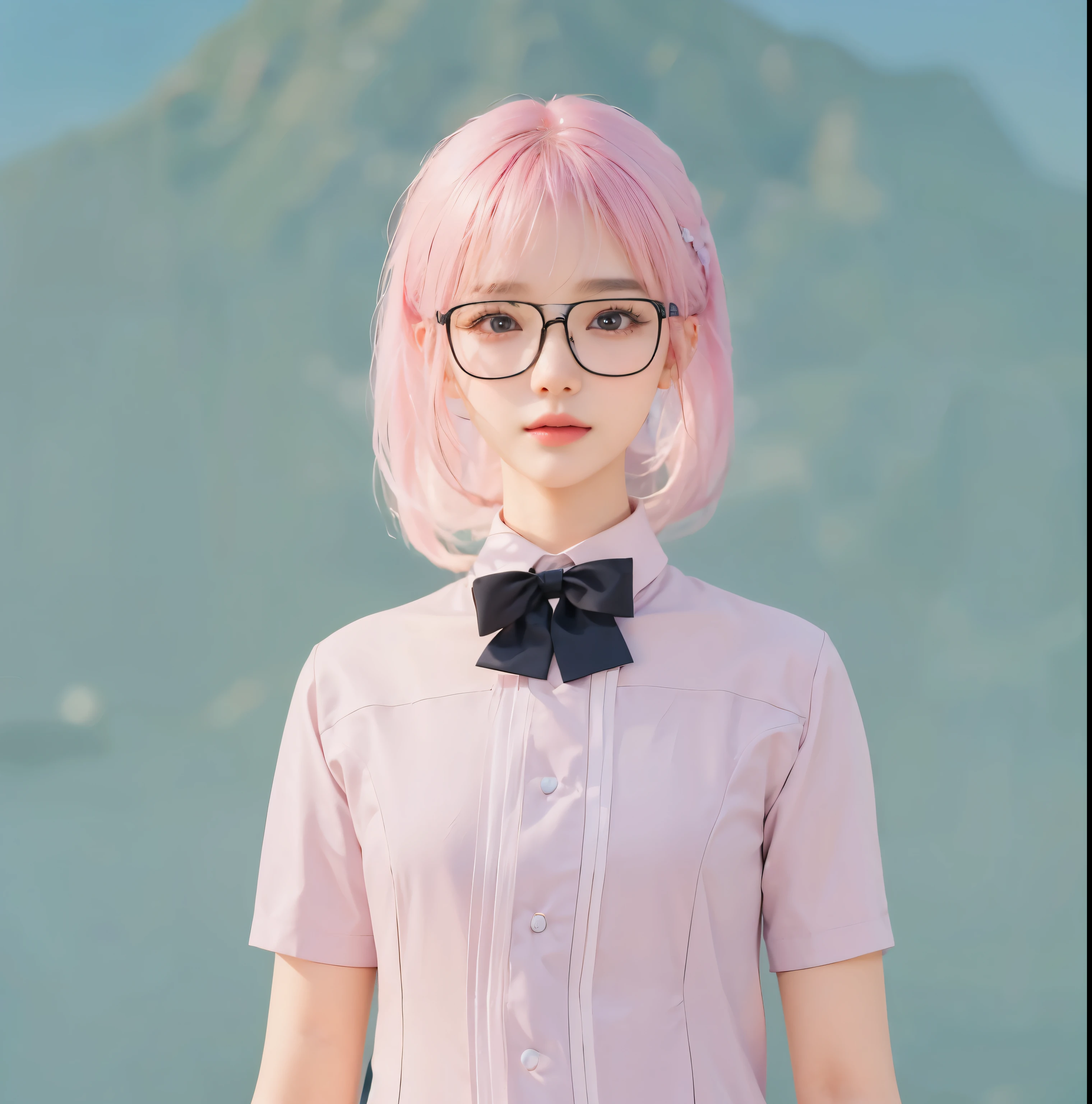 a close up of a woman in a pink dress posing for a picture, Beautiful Asian girl, Korean girl, girl cute-fine face, beautiful Korean women, Gorgeous young Korean woman, sakimichan, Beautiful young Korean woman, The face of a beautiful girl in Japan, yangjun chen, cute delicate face, gorgeous chinese models, Beautiful detailed body and face, smile face, smooth eyes