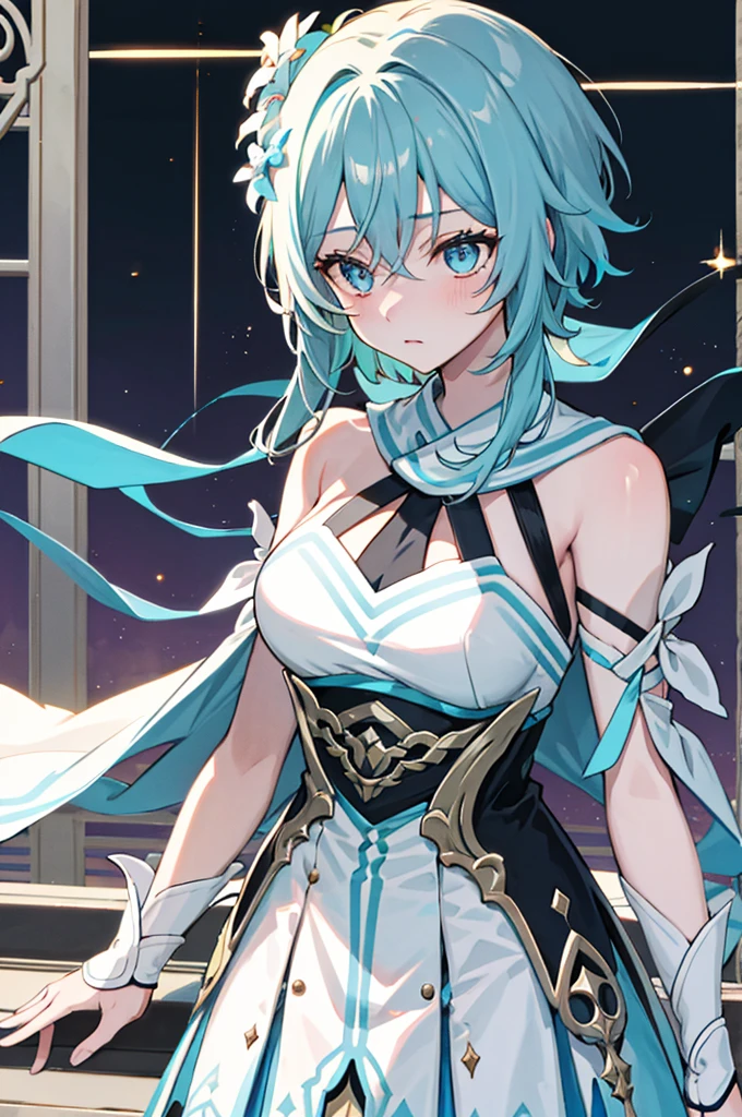 {{{{tmasterpiece}}}}， {{{ultra - detailed}}}， {{{High- sharpness}}}， {{Good anatomy}}， （（（best qualtiy）））， （（Extremely refined and beautiful））， {{Extremely detailed and refined}}， {8k CG wallpaper}， {stunning art}， {{illustratio}}， {astounding}， Original， mature， （（half-body shots））， （（paleskin））， 复杂， （depth of fields）， Highly detailed body， （（（tmasterpiece）））， （extremely high quality artwork）， 详细的脸， tmasterpiece， Best quality at best， Incredibly Ridiculous res， （（best qualtiy））， （ultra - detailed）， （beatiful detailed eyes）， （（（Galactic eyes）））， （（Bored eyes））， Helf eyelid eyes， ultra intricate， Extremely detailed girl， 美丽细致的眼睛， vibrant eyes， Ray traching， [[vivd colour]]]， From the waist up， Kizi， tack sharp focus， [[best qualtiy]]， illustratio， dynamic angle， depth of fields， Dinamic Light， 1girl， （long whitr hair， hair straight））， blue  hair， the hair， Silky hair， Dynamic hair， Giant breasts， （eBlue eyes）， sharp sharp eyes， long eyelasher， in the mouth，（（white  shirt）），black necktie，camisa casual，scowling，bored expression，dynamic lights，God Ray，cinematic lightning，（ultra - detailed：1.3），Cloudy background，Concrete floor
（Magazines：1.3）， （Cover style：1.3）， Fashionab， woman， with dynamism， garments， posing on a， frontage， rich colourful， dyna， Background with， element in， self-assured， Expressing the， halter， statement， Accessories， A majestic， coil， Runt， Touching pubic area， Scenes， text， Cover of a， Bold， attention-grabbing， titles， Fashionab， typeface， Catchy， titles， more big， attention-grabbing， modern day， Fashionab， focal， Fashionab，