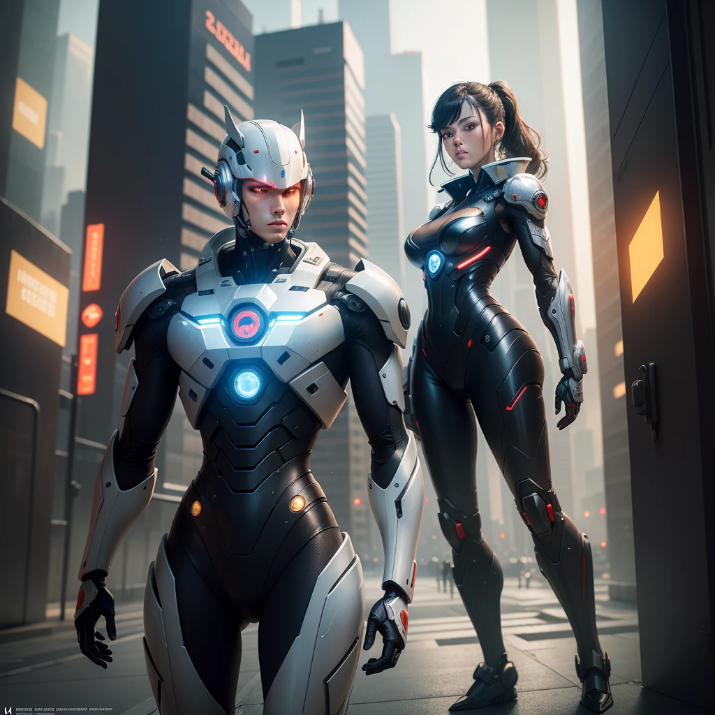 a masterpiece, the best quality, High Quality, (futurism:1.1), (cyberpunk clothes), movie lights, (Exquisite future), Beautiful and beautiful, Ultra detailed, Great composition, floating, Depth of field, (Very detailed CG,Unity 8k壁纸), (Beautiful detail background), Beautiful hair details, dramatic lights, GOGETTA, mecha,Bestquality,ultrahighres,photoreal