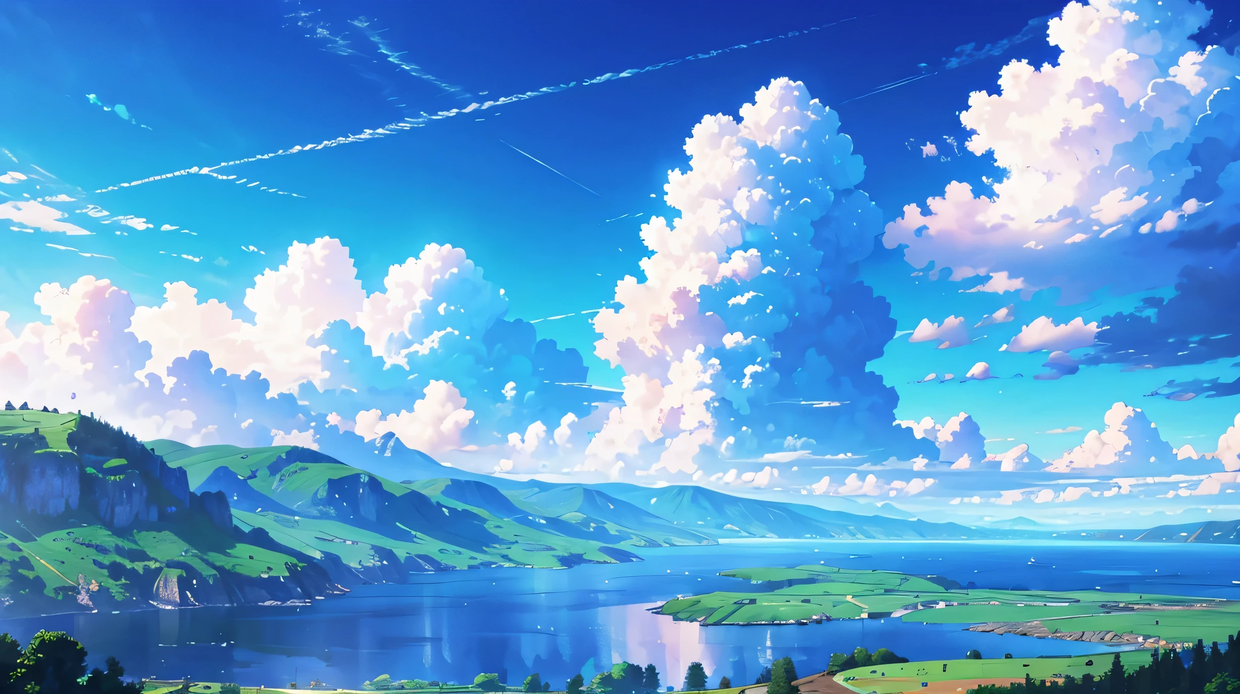 High resolution,High resolution,high quality,landscape,realistic,blue sky,