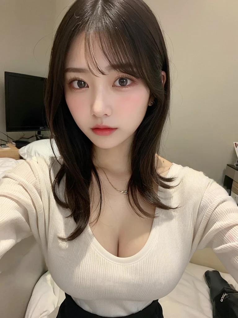 Long-sleeved clothing、longTshirt(black)、Small clothes、big breasts、Clothes that bulge in the chest
