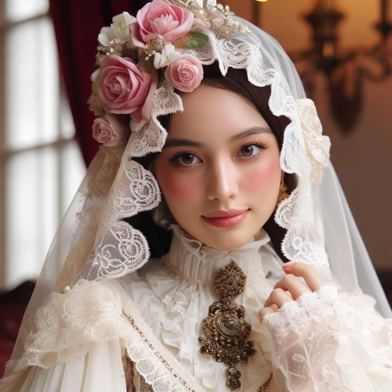 beautiful Japanese woman with hijab