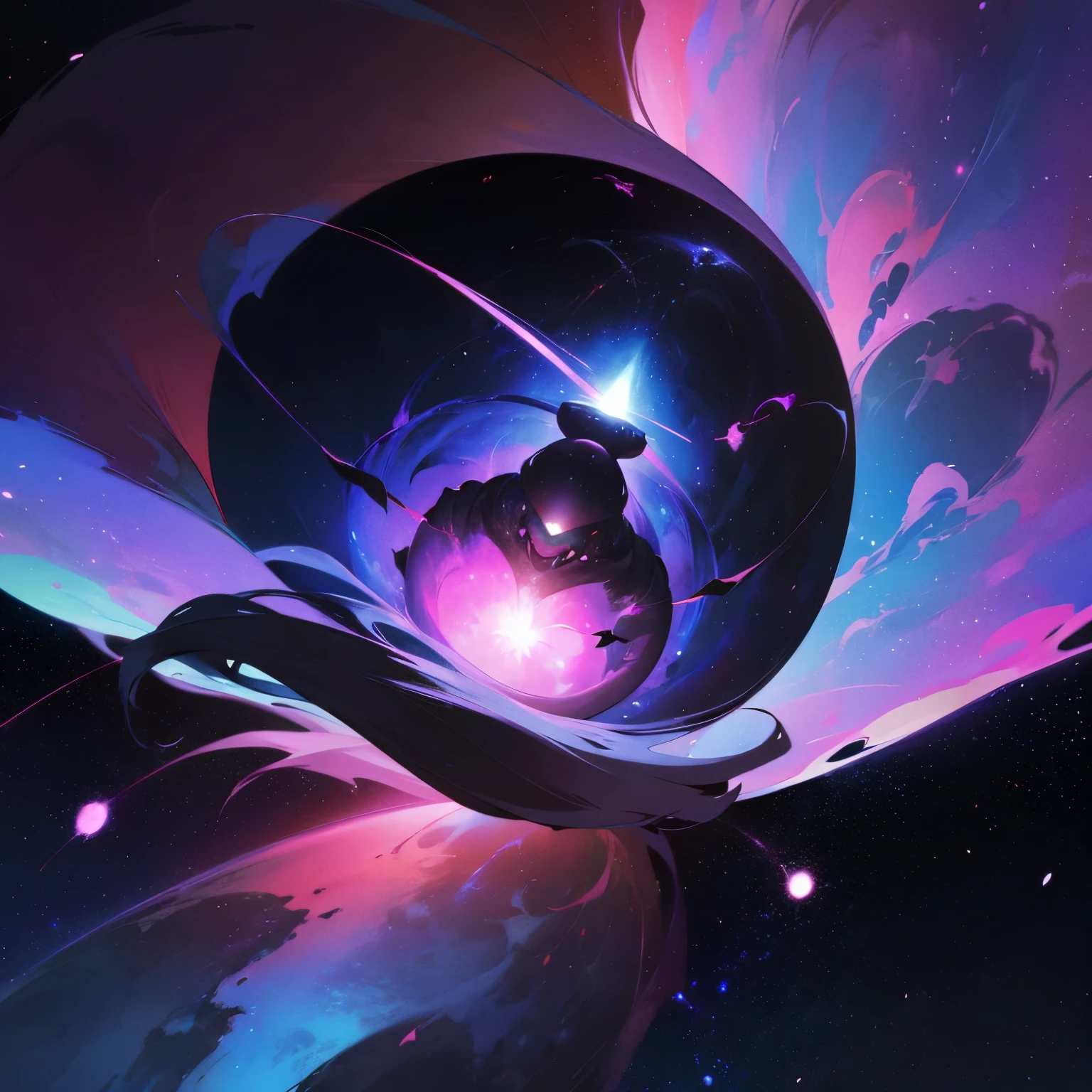 Cosmic, nebula, void, black hole, star