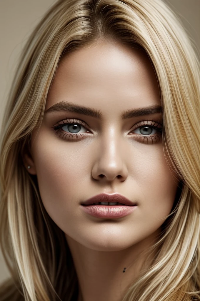 a close up of a woman with long blonde hair and a fur coat, digital art by Niels Lergaard, reddit, digital art, close up of a blonde woman, a girl with blonde hair, photo of a beautiful woman, blonde hair and large eyes, detailed perfect face, stunning closeupheadshot, extremely beautiful face, perfectly lit face, good looking face