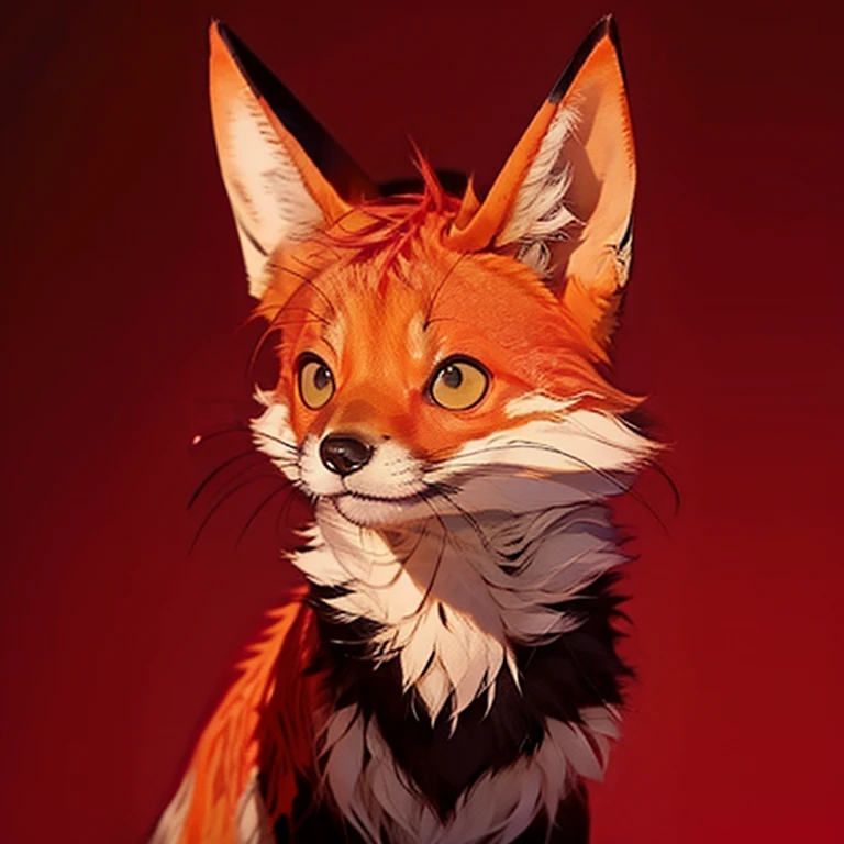 Fox dark red background