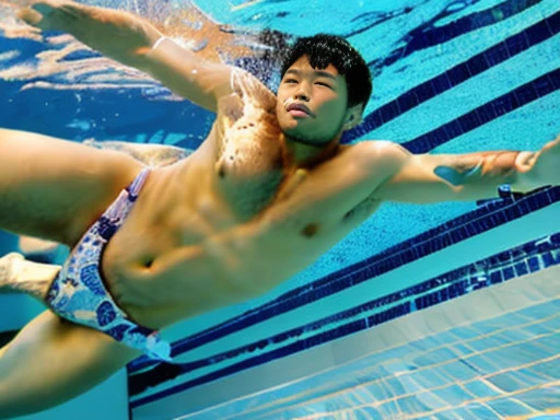 Full body image of a Japanese man、Japanese male swimming team member collapses.、Japanese lifesaver man attacked、Japanese male university student playing water polo is attacked、tanned shaved man、muscular man、A young Japanese man was killed by being submerged in a bathtub.、Japanese man in swimsuit dead at the bottom of the pool、A man dies wearing a skin-tight black Speedo swimsuit、A young man pretends to be dead with his eyes open、A young man sinking with his mouth open、Man lying on his back、A man with a surprised expression、A man with a sad expression、strangled man、man suffocating、Full body image of a man submerged in water、A man participating in a swimming competition、Competitive swimming men、Swimming school man killed、Male swimming instructor killed、one man、A man wearing nothing on his upper body、man pretending to be murdered、male actor playing a corpse、A man who plays the role of being killed underwater、Suspense drama、mystery drama、underwater perspective、perspective from below、A young man opens his eyes and plays the role of a corpse..、I can see the whole body、facing forward、Looking down with a surprised expression