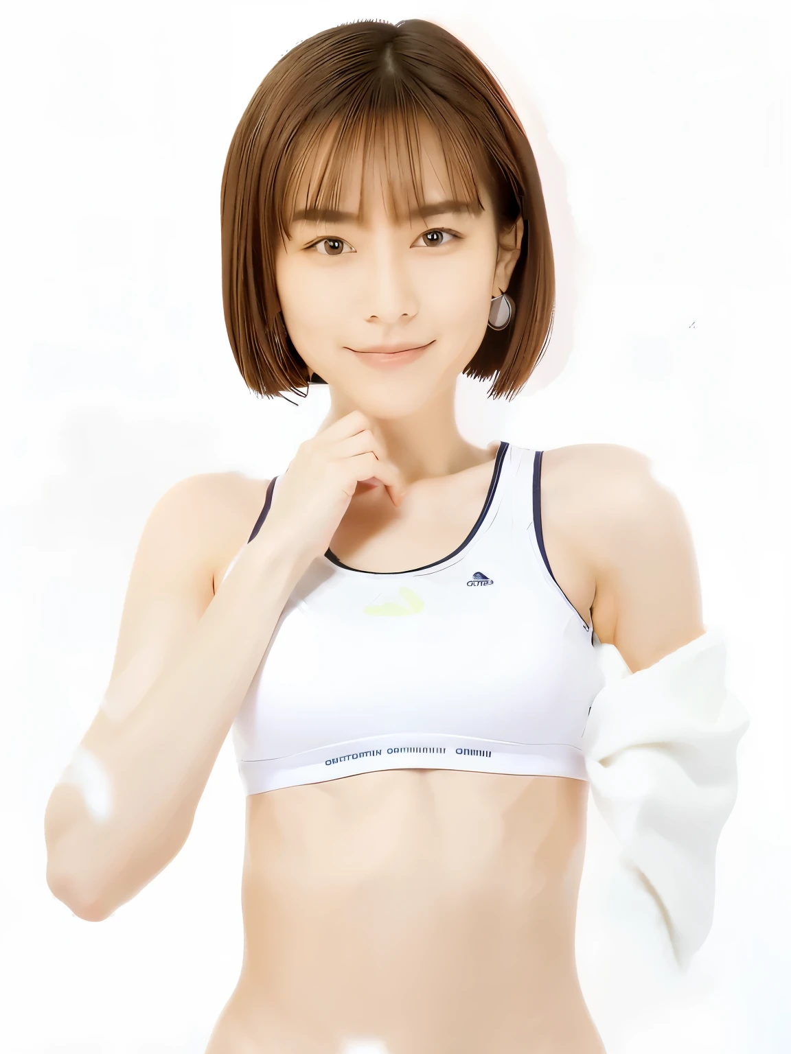 sports bra、side、hand