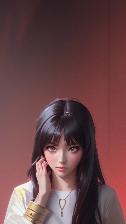 There is a woman with long hair, cabelos escuros, dark hair, flowery background, arte digital Ilya Kuvshinov, estilo de arte de anime realista, obras de arte no estilo de guweiz, arte digital fofa, retrato anime , arte digital com estilo anime, estilo anime 3 d realista, made with anime painter studio, impressionante retrato de rosto de anime, arte digital detalhada fofa, lindo retrato de anime