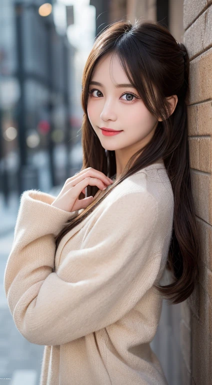 table top, highest quality, shape, Super detailed, finely, High resolution, 8k wallpaper, 完璧なダイナミックな構shape, beautiful and detailed eyes, medium hair, small breasts, natural color lip, random sexy pose,smile,20 year old girl、midnight、beautiful and detailed face、perfect and beautiful face,Big eyes、RAW photo、Expressing feminine poses with your whole body、beautiful and detailed eyes、small face、beautiful duplex、slim face and style,luxury brand mink coat(inner:winter dress)、beautiful golden ratio face,Twin Ponytail Hair,bright look