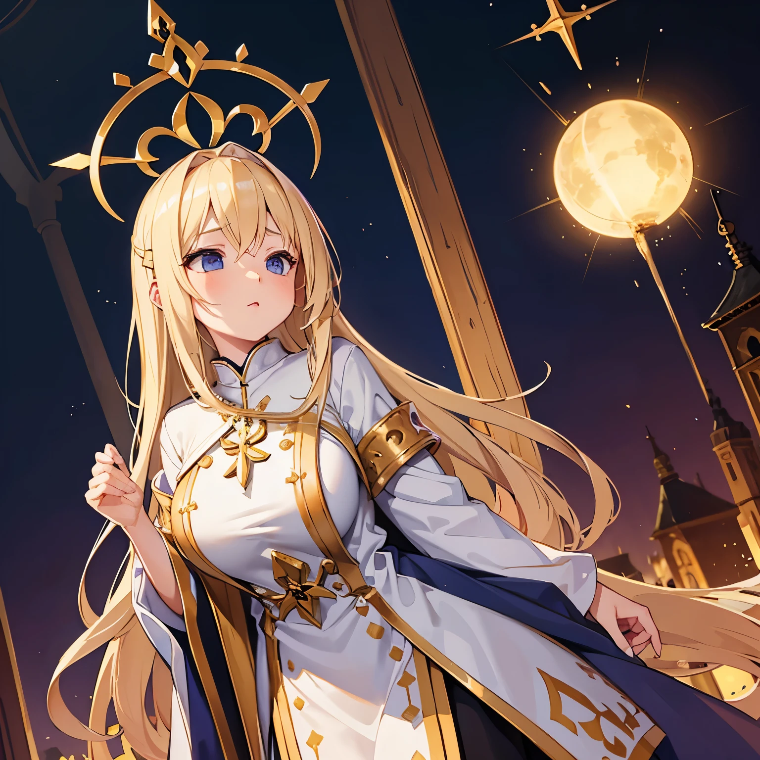 Blonde Saint Plump Priest's clothes that are about to burst Beautiful girl Noble Otherworldly High Priest Liturgy Recovery magic Ruthless