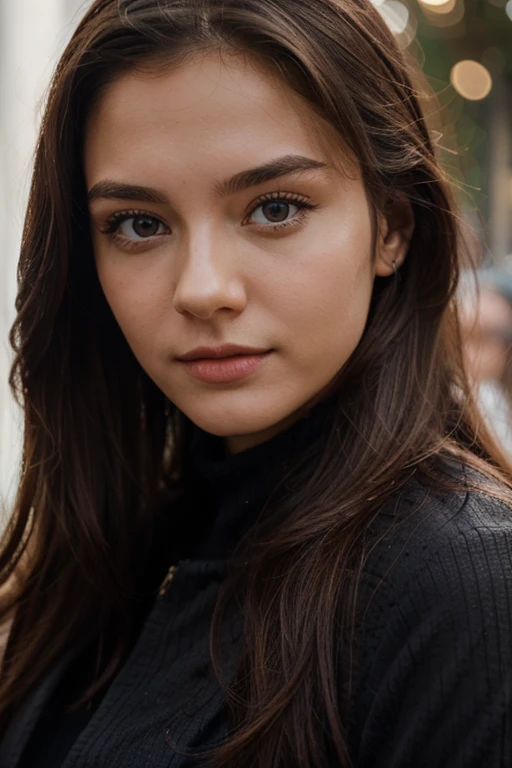 erstelle ein Bild von Alina, closer to her face