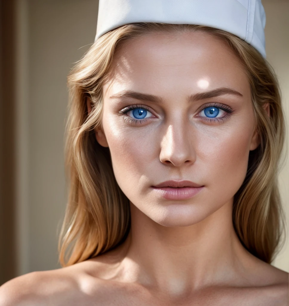 ange, armure d'or (chef-d'artwork, best quality, high resolution:1.4), 1fille, ange, texture des pores de la peau, cheveux blonds, HD , la photographie, Film, cinematic, tout le corps, Realistic, (8K, Photo brute, best quality, chef-d'artwork:1.2), (Realistic, photo-Realistic:1.33), best quality, Blue detailed eyes, mignon,natural lighting, profondeur de champ, grain de film, wrinkled skin, pointu, detailed and Realistic portrait of a woman ,(taches de rousseur:0.5)